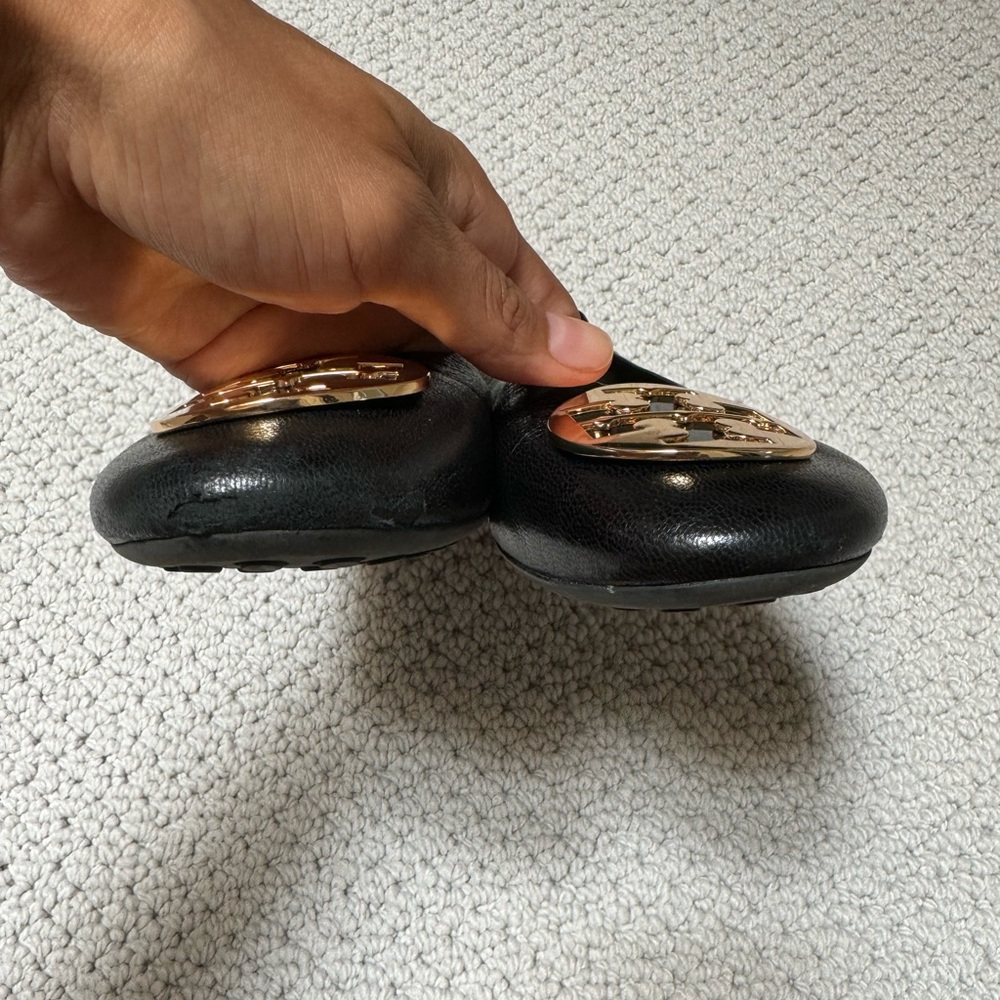 Black Tory Birch Flats size 8 - Picture 2 of 4